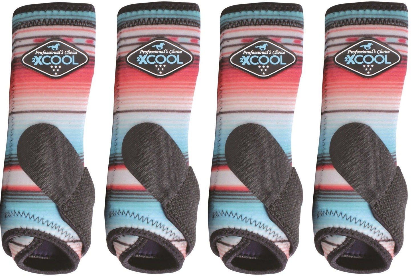 Professional's Choice Sports Medicine 2XCOOL Pattern Horse Equine Boots 4 - Pack - Hooves and Paws
