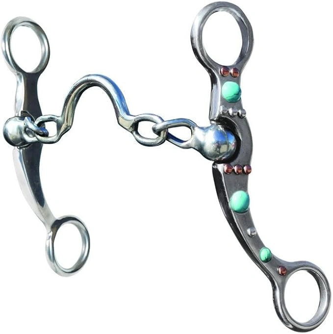 Professional's Choice Bit Dot Shank Low Port Steel 6" Cheek PCB - 141 - Hooves and Paws