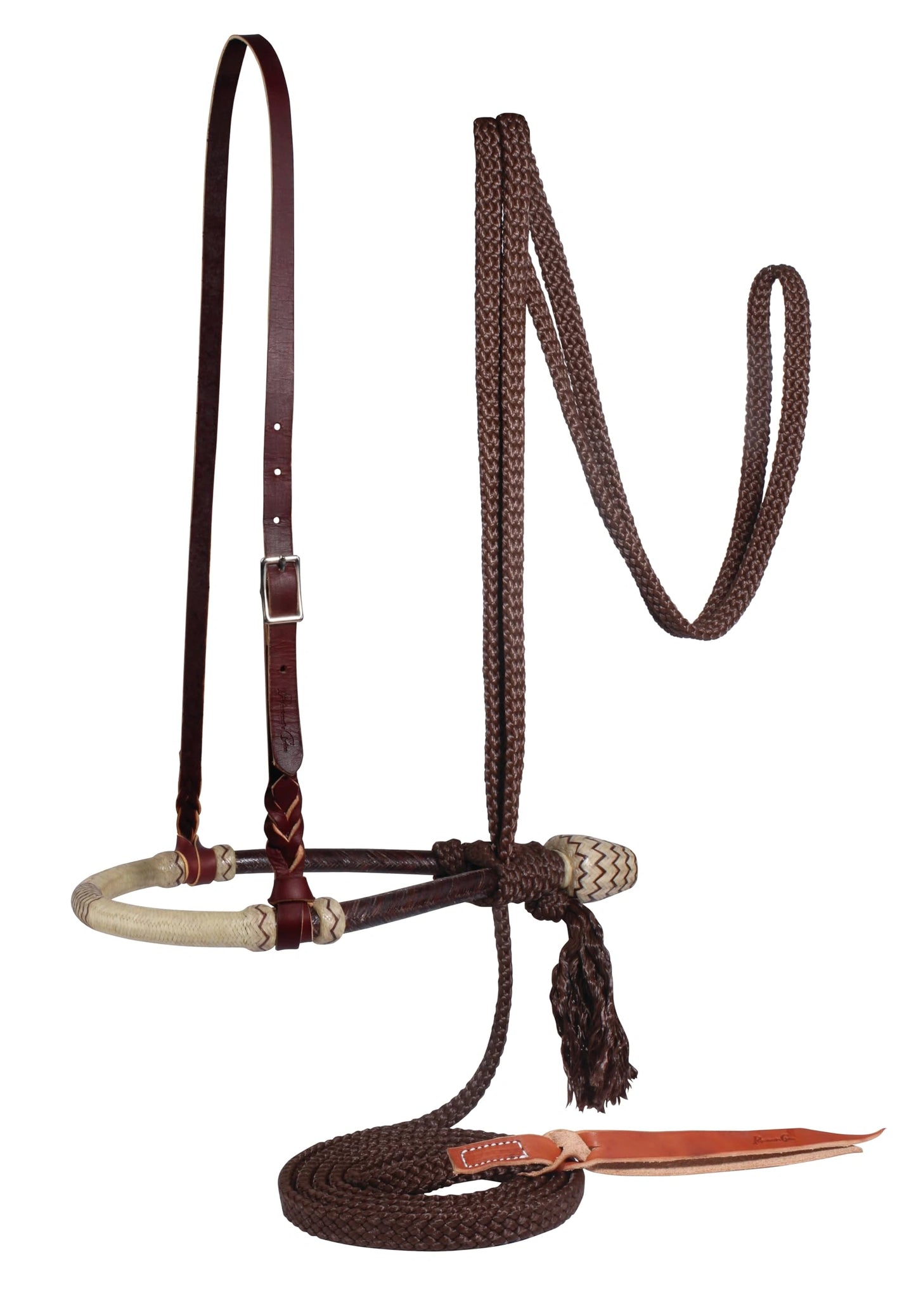 Professional's Choice Bosal and Mecate Set - Rawhide Bosal with Blood Knot Latigo Hanger - Multiple Options