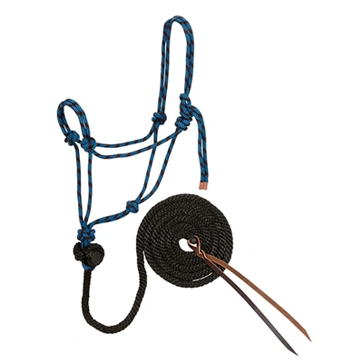 Weaver Leather Rope Halter With Lead Diamond Braid - Hooves and Paws