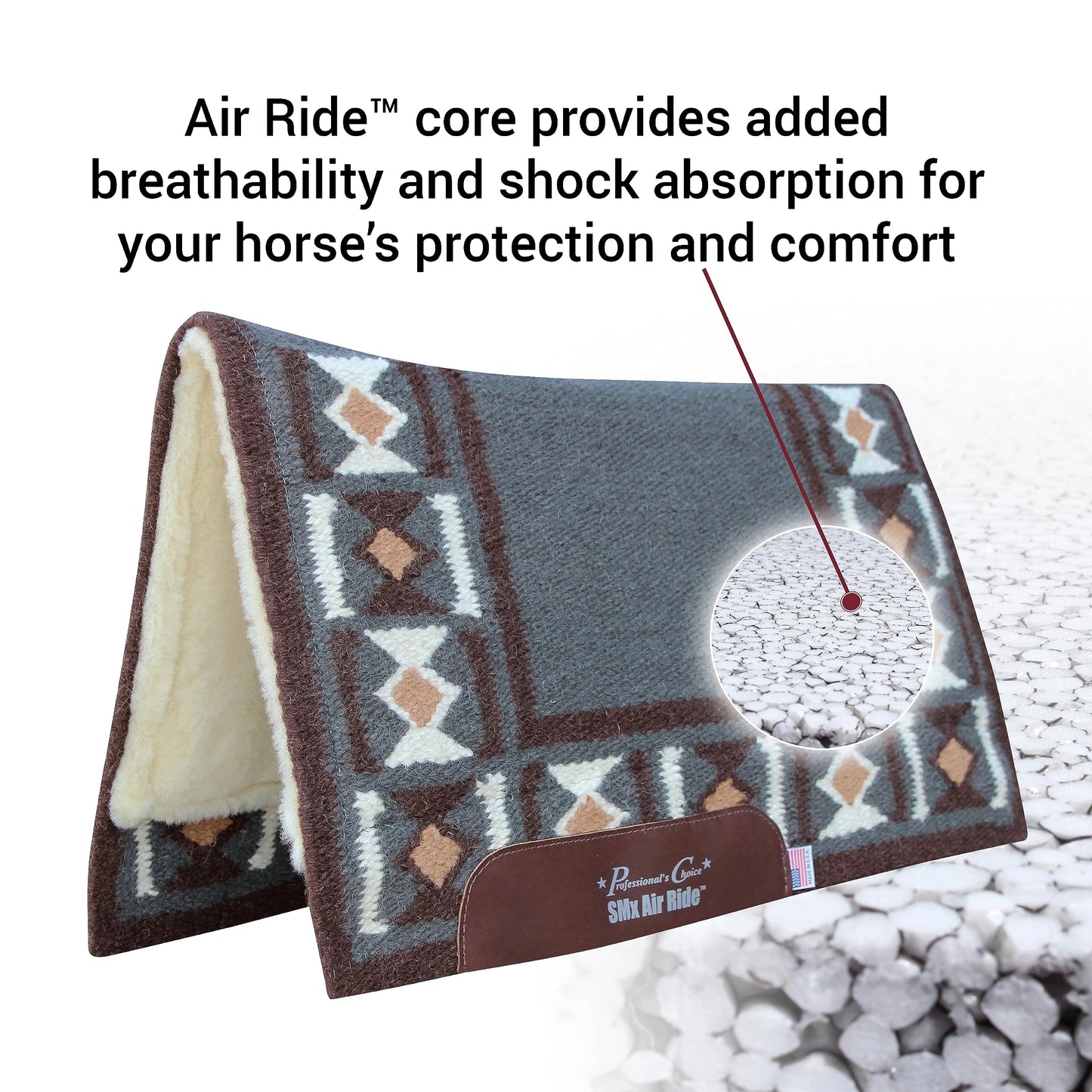 Professional's Choice Comfort-Fit SMX Air Ride Pad | Absorbs Shock & Improves Saddle Fit | Hourglass