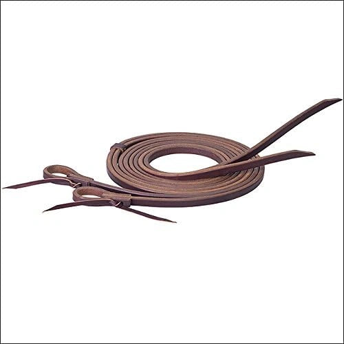 Weaver Leather Extra Heavy Harness Leather Split Reins, Golden Chestnut, Weighted Ends - 1/2" x 8'