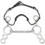 Myler 3 - Ring Combination Bit - 6" Shank With Sweet Iron Mullen Triple Barrel 5 Inch Mouth Mb 32 - 3 - Hooves and Paws