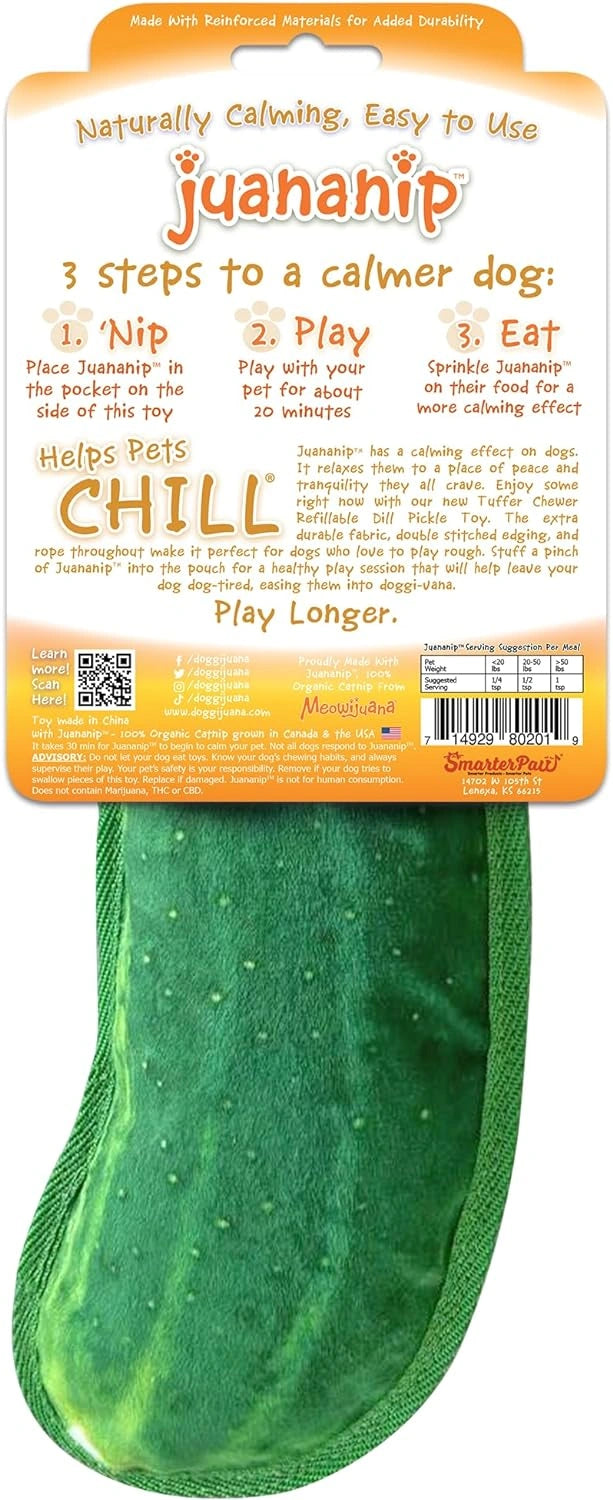 Doggijuana Refillable Premium Organic USA Catnip Dog Toy Naturally Calming - Hooves and Paws
