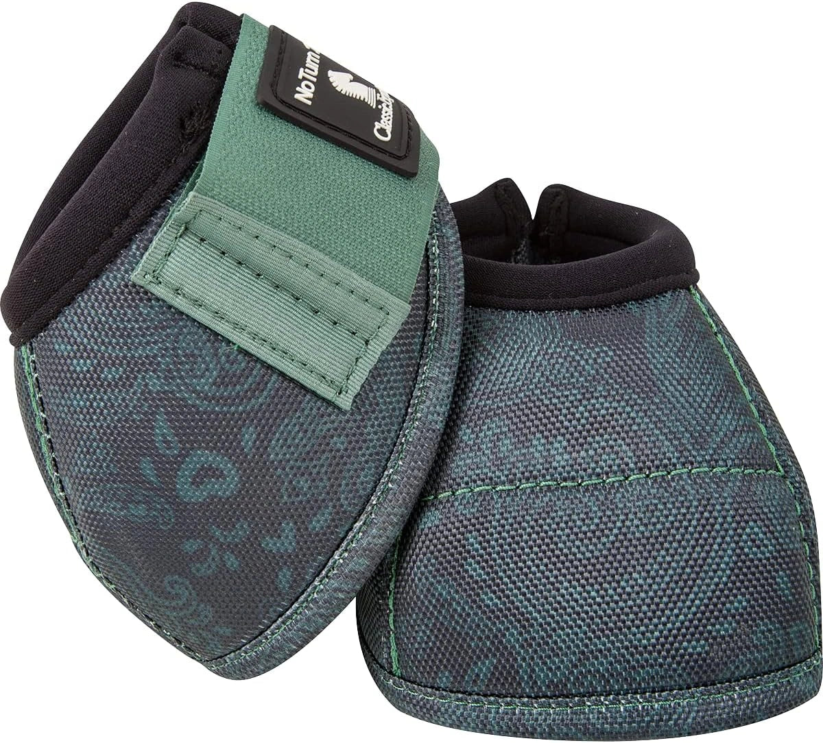 Classic Equine Spruce Paisley Dyno No Turn Bell Boots Small (Sell out)
