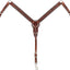 Weaver Leather Floral Carved Straight Pony Breast Collar Chestnut 45 - 0321 - Hooves and Paws