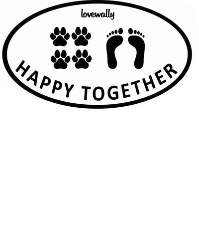 LoveWally Dog Lover Magnet For Your Car Truck Or Fridge - Hooves and Paws