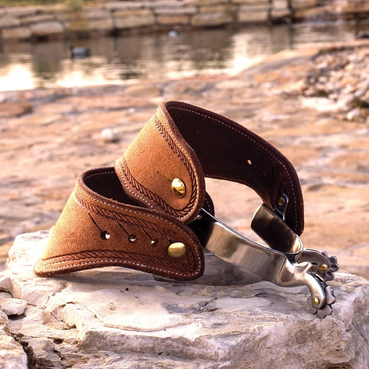 Classic Equine Performance Band Spurs - Stainless Steel - 5/8in Band, 1in Shank (Pair)