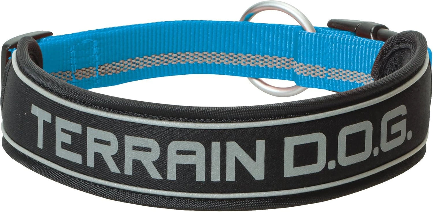 Weaver Leather Terrain Padded Reflective Snap-n-Go Adjustable Dog Collar - Large, 1 inch Width, 21-25 inch Neck