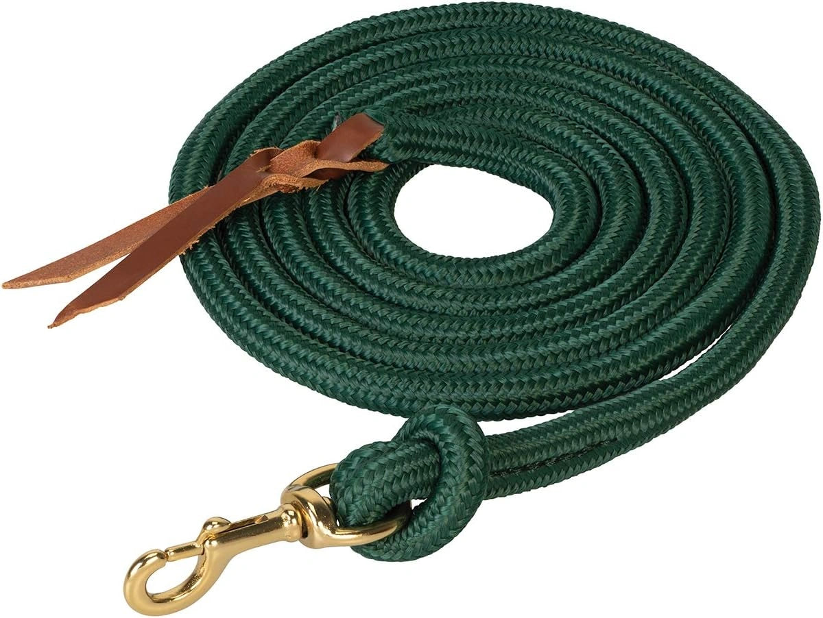 Weaver Leather Poly Cowboy Lead with Snap, Hunter Green, 5/8" x 10' (Sell out)