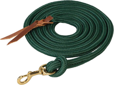 Weaver Leather Poly Cowboy Lead with Snap, Hunter Green, 5/8" x 10' (Sell out)