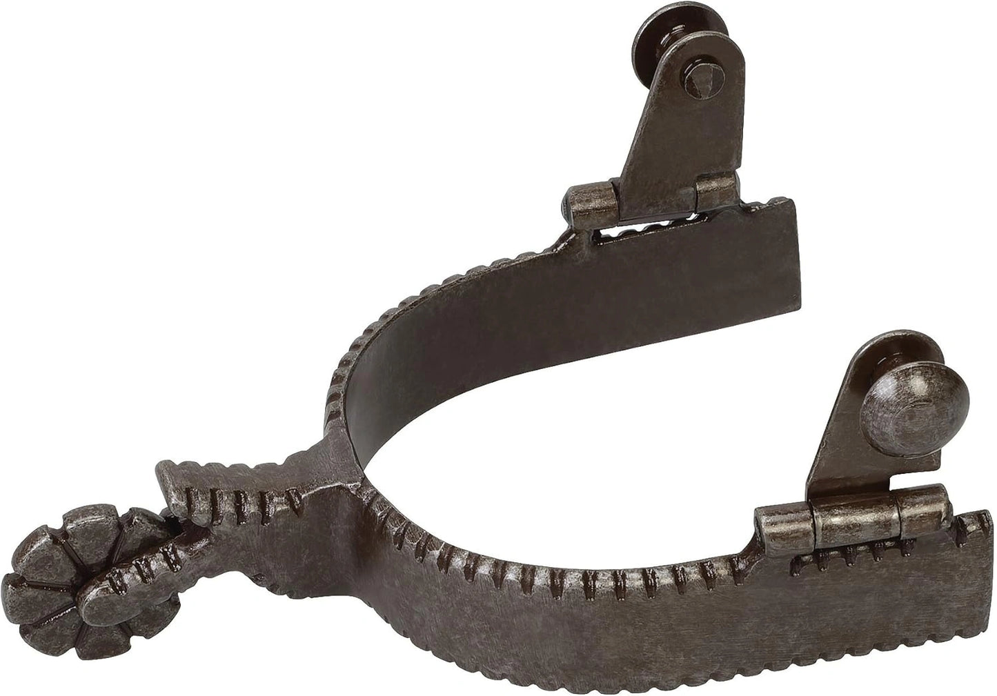 Weaver Leather Ladies' Spurs - 1-1/2" Shank, 3/4" Band, 8-Point Rowel, Buffed Brown