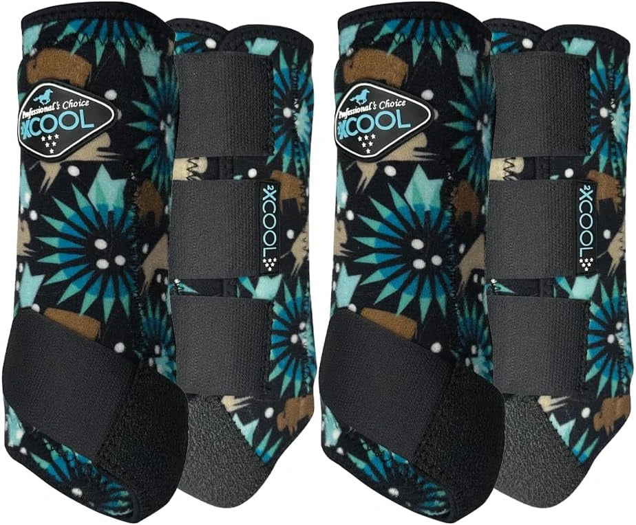 Professional's Choice Sports Medicine 2XCOOL Pattern Horse Equine Boots 4 - Pack - Hooves and Paws