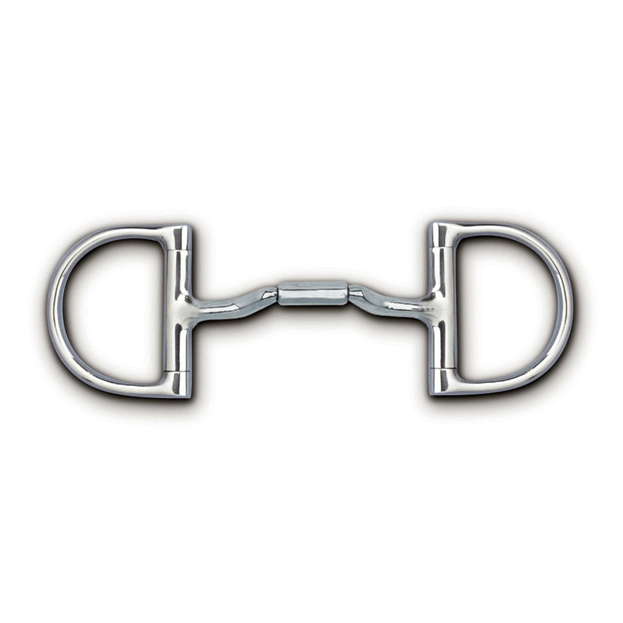 Myler 3 3/8" Medium Dee Without Hooks Forward Tilted Port Snaffle 5 1/2 Inch English Dee W/O Hooks Mb 36 - Hooves and Paws