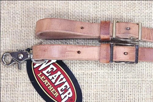 Weaver Leather Barrel Rein with Rubber Grip - 3/4" x 8' - Russet Harness Leather