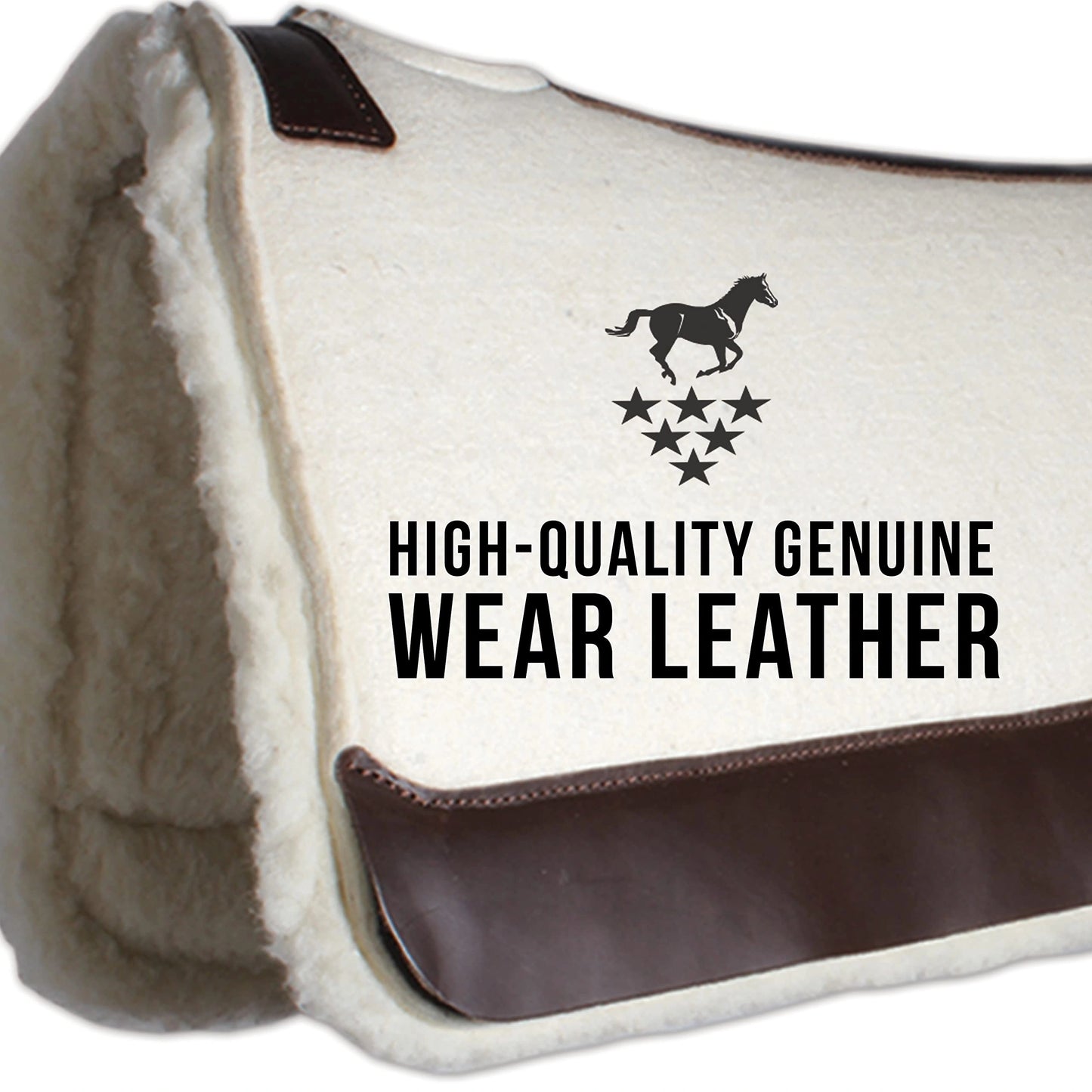 Professional's Choice 100% Wool Felt Contoured Saddle Pad - Pressure Relief & Comfort