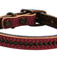 Weaver Leather Outlaw Dog Collar - Golden Brown Single-Ply Harness Leather with Black Dots & Wheat Stitching