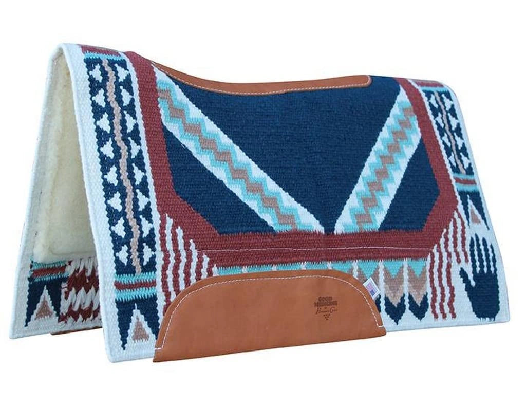 Professional's Choice Good Medicine Comfort-Fit SMX Air Ride Pad New Zealand Wool with Leather Reinforced Spine and Wither