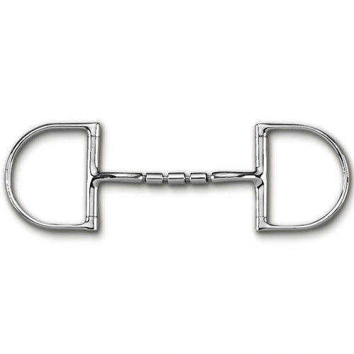 Myler English Dee Without Hooks With Stainless Steel Mullen Triple Barrel Snaffle 5 Inch Mouth Copper Inlay Mb 32 - 3 - Hooves and Paws