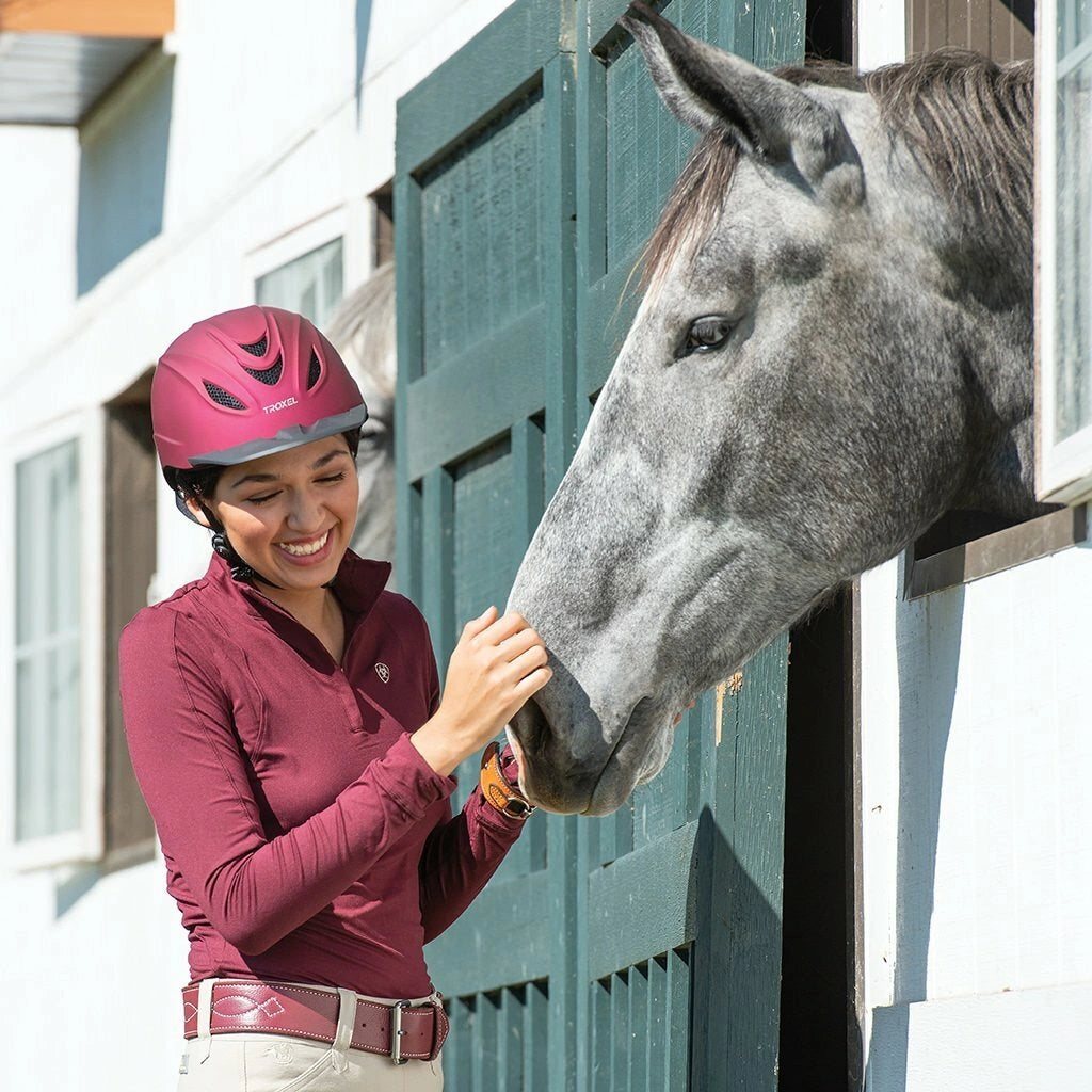 Troxel Low Profile Western Safety Riding Duratec Helmet Intrepid - Hooves and Paws
