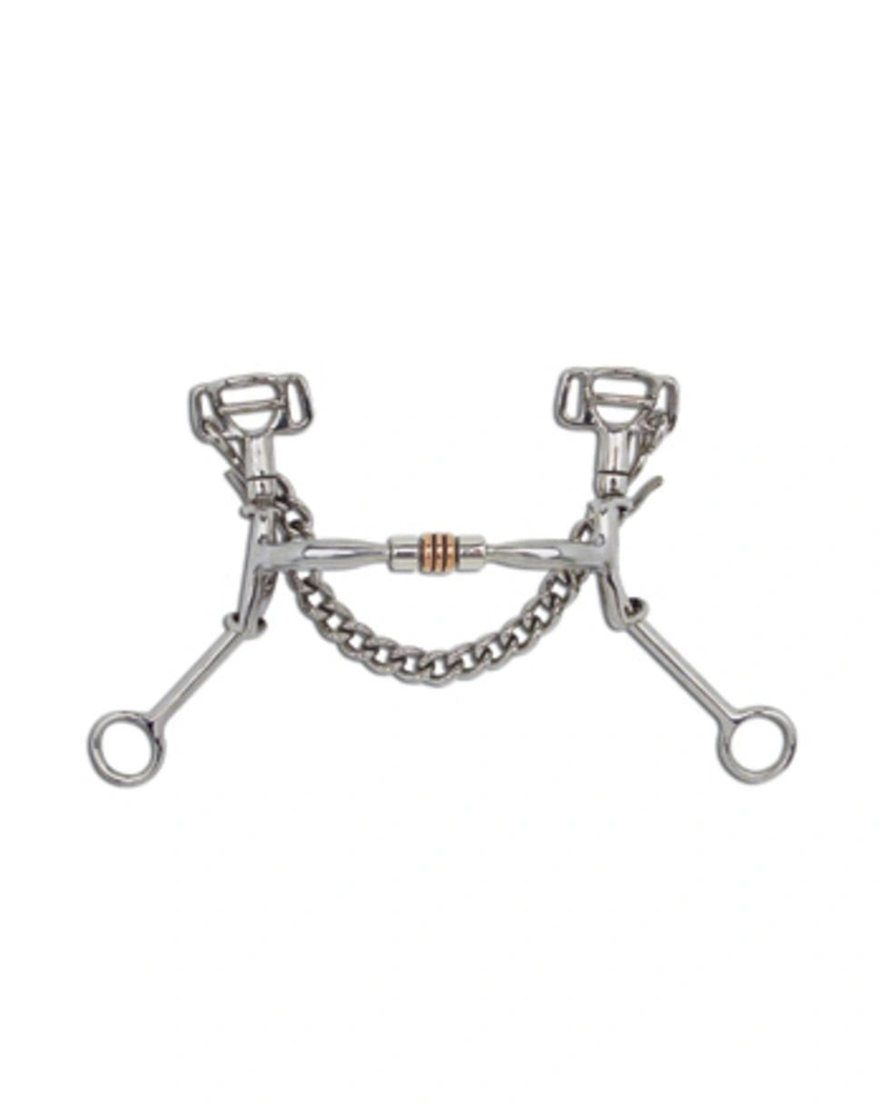 Myler 03 Lynn McKenzie Bit - 5" MMB Shank - Sweet Iron Comfort Snaffle with Copper Roller