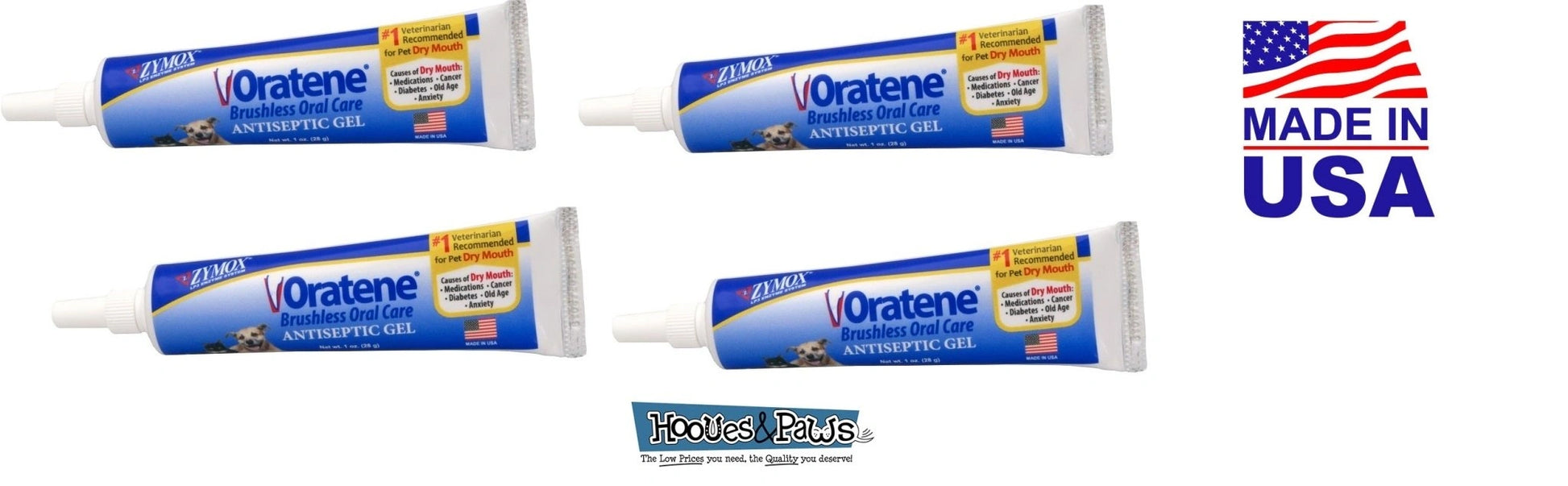 Zymox Oratene Oral Enzymatic Gel Formula Pet Dog 1 oz Tube - Hooves and Paws