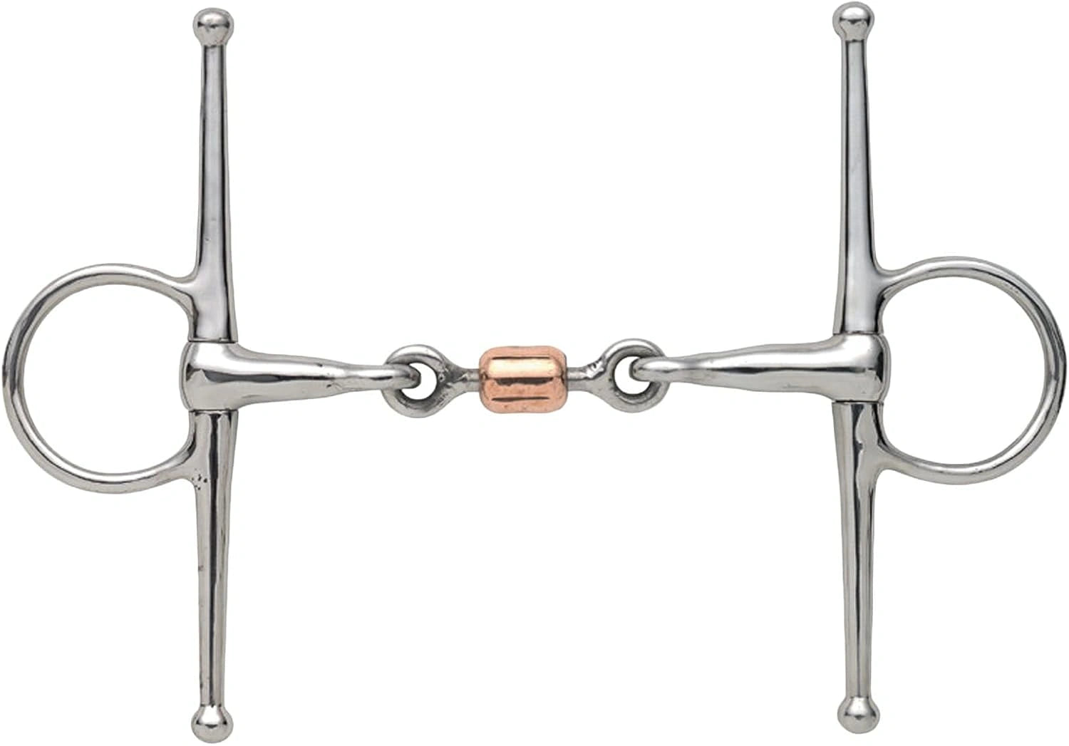 Shires Full Cheek Snaffle with Copper Peanut 6328 - Hooves and Paws