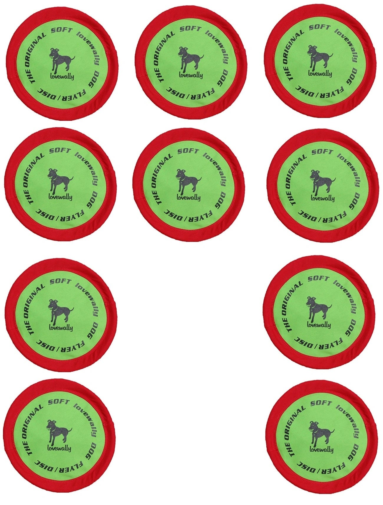 LoveWally The Original Soft Bite Floppy Disc Flyer Outdoor Adventure Gear Dog Toy - Hooves and Paws