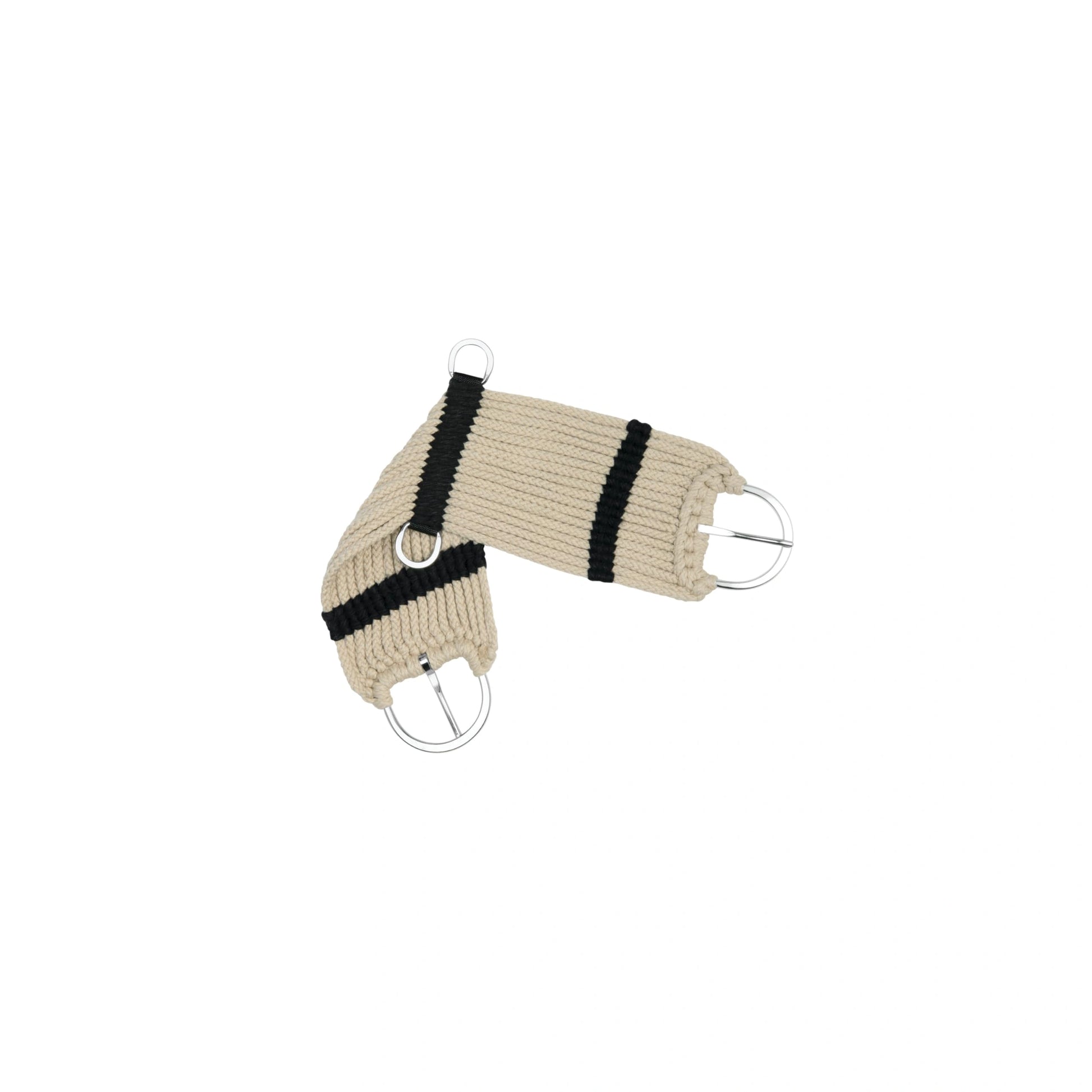 Weaver Equine Rayon 17 Strand Horse Cinch, Anti - Slip Saddle Cinch Girth with Flat Buckle, Western Horse Riding Supplies, ‎Tan/Black - Hooves and Paws