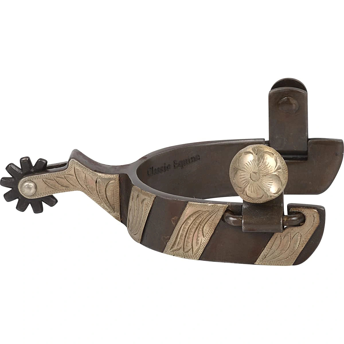 Classic Equine Cowboy Spurs - Weighted Design with Integrated Chap Guard - Authentic Western Style Riding Spurs