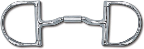 Myler English Pony Dee Bit with Hooks - 4 1/4" Mouth - Stainless Steel Ported Barrel with Copper Inlay