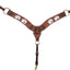 Martin Saddlery Card Suit Breast Collar - 2-3/4 inch Chocolate Skirting Leather Hand-Painted