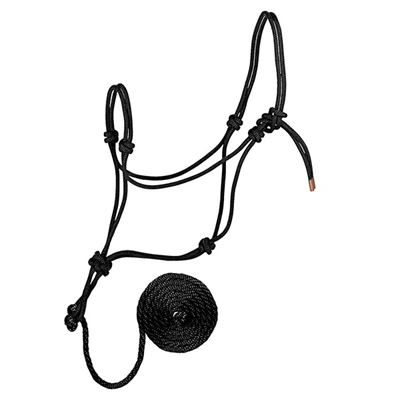 Weaver Leather Rope Halter With Lead Diamond Braid - Hooves and Paws