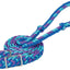 Weaver Equine Braided Nylon Barrel Reins Black/Purple/Mint - Hooves and Paws