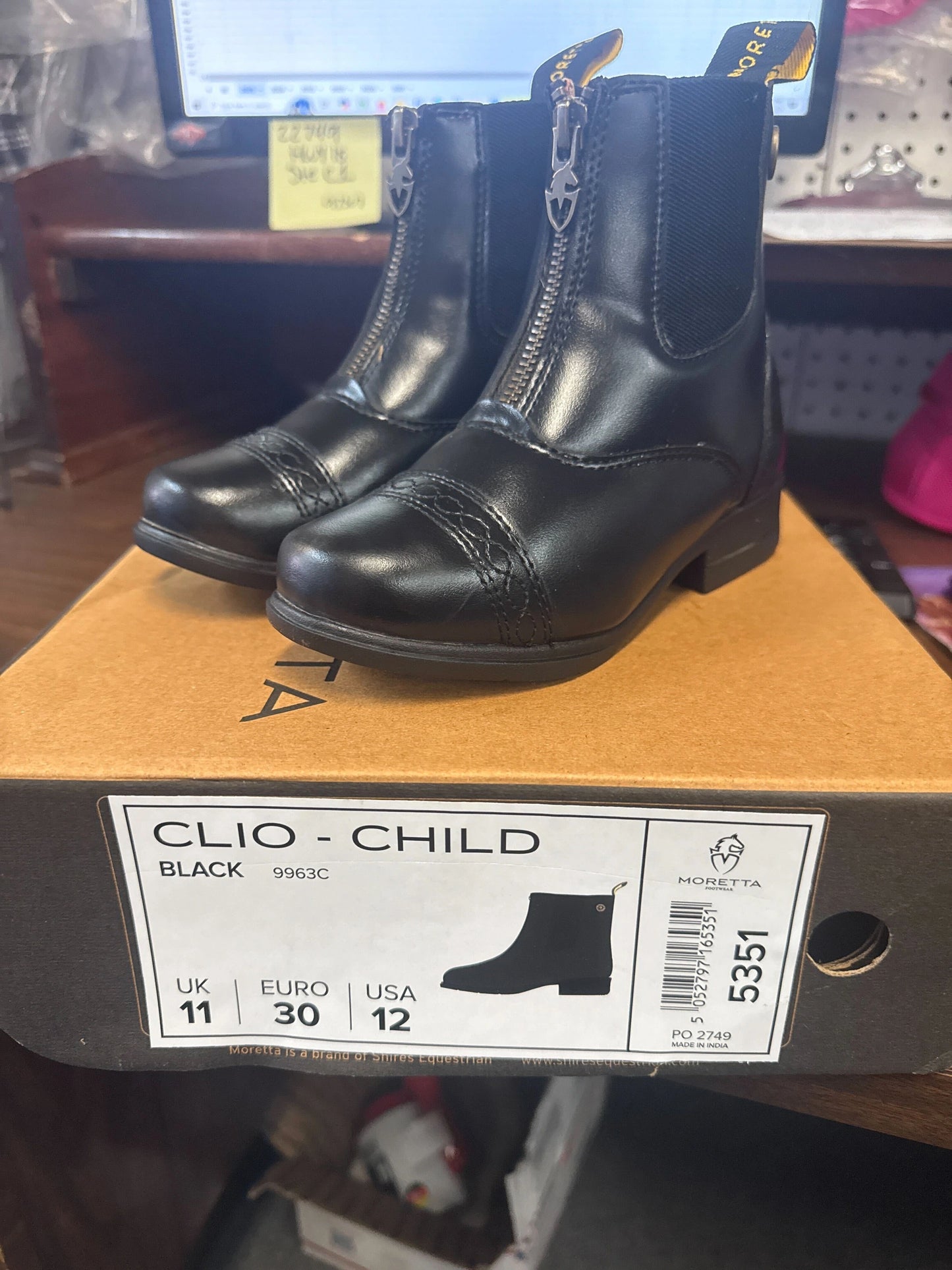 Shires Moretta Clio Plus Paddock Boots - Black, Gently Used