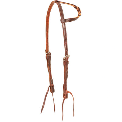 Martin Saddlery Blood Knot Slip Ear Headstall - Harness Leather