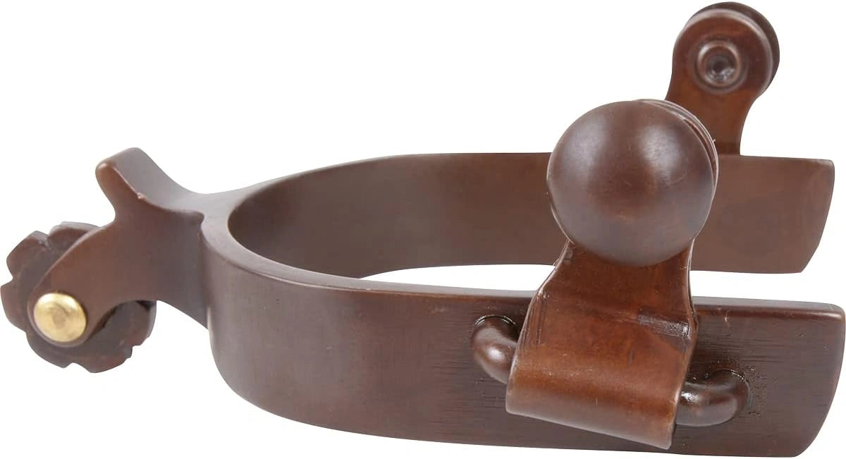 Classic Equine Kid's Spur - Youth Western Spurs with 7-Point Daisy Rowel - Browned Iron Finish