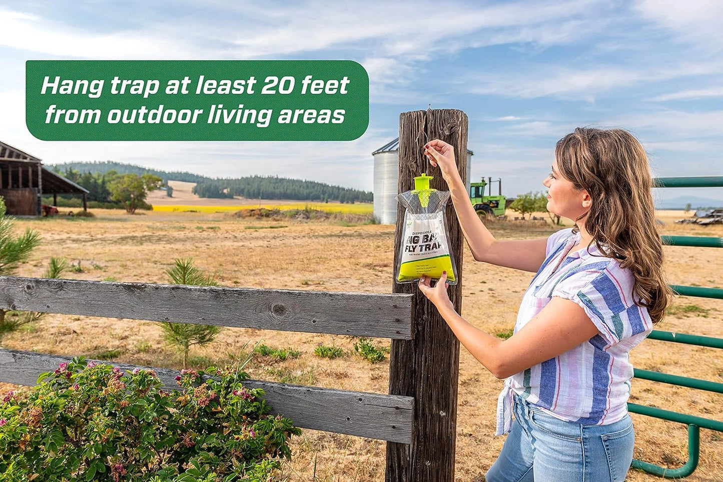 Rescue! Big Bag Fly Trap — 40,000 Fly Capacity for Barns