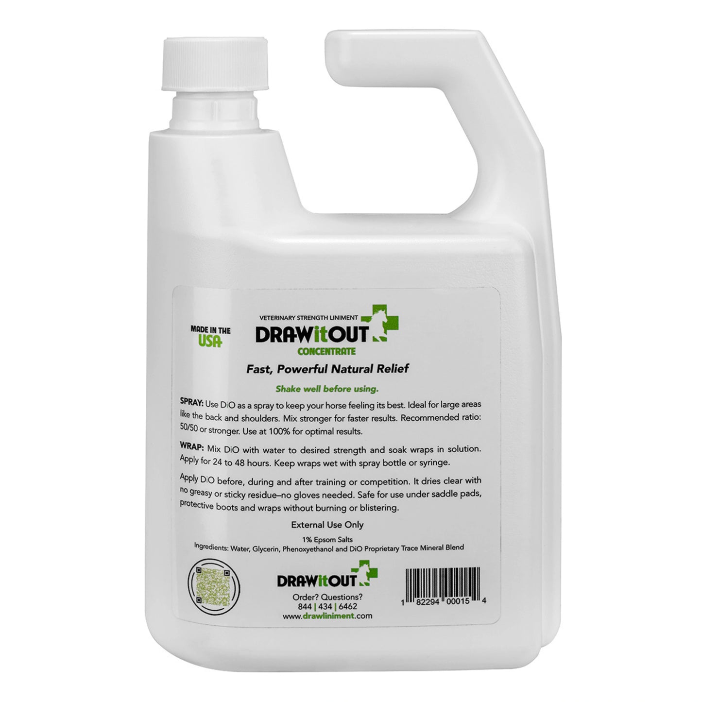 Draw It Out 32oz Horse Liniment Concentrate – Spray, Wrap, or Soak for Fast Equine Relief