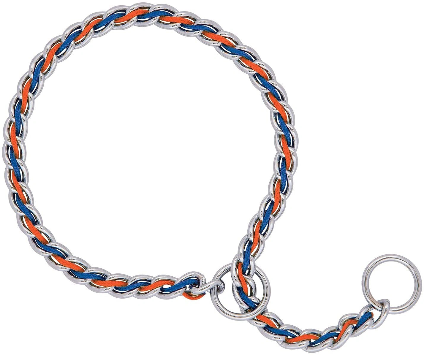 Weaver Leather Laced Chain Slip Collar - Hooves and Paws