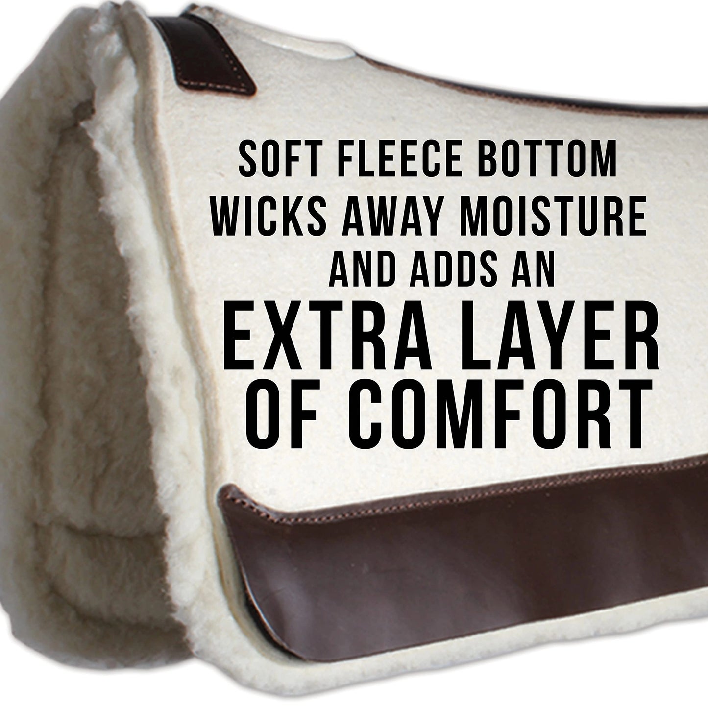 Professional's Choice 100% Wool Felt Contoured Saddle Pad - Pressure Relief & Comfort