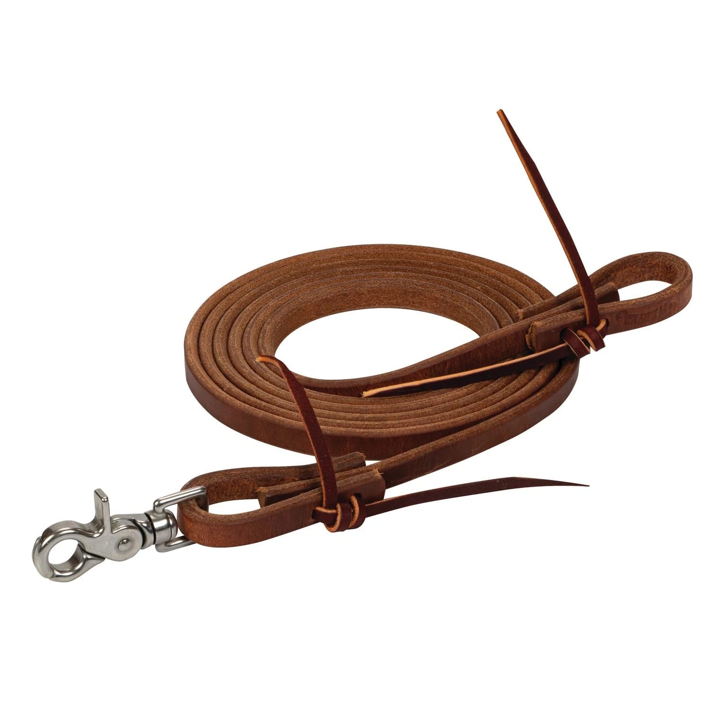 Weaver Leather ProTack Russet Leather Reins - Hermann Oak Leather with Stainless Steel Scissor Snaps