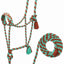 Weaver Leather Bamboo Ecoluxe Horse Equine Braided Rope Halter with 8' Lead - Hooves and Paws