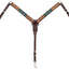 Weaver Leather Turquoise Diamond Beaded Headstall - Dark Oil