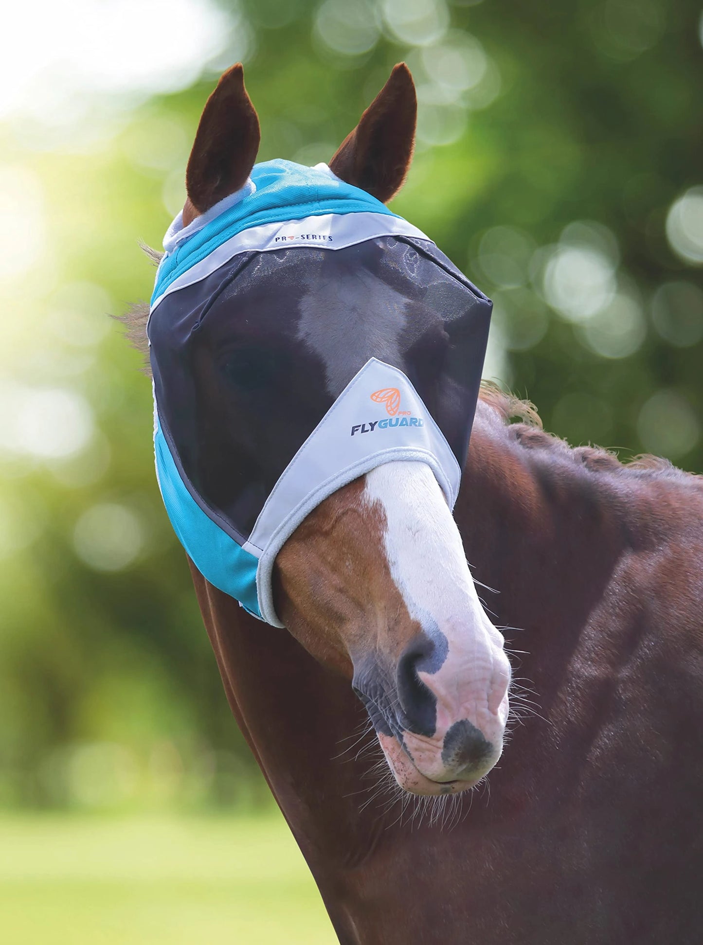 Shires Fine Mesh Horse Equine Fly Mask with Ear Holes 60% UV Protection