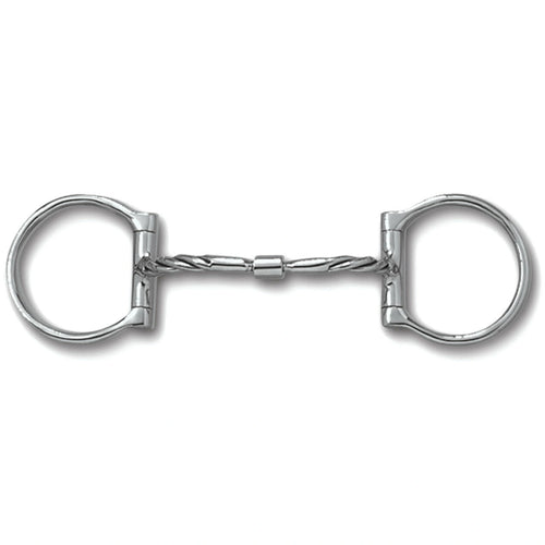 Myler Western Stainless Steel Dee With Sweet Iron Twisted Comfort Snaffle 5 Inch Mouth Copper Inlay Mb 01t - Hooves and Paws