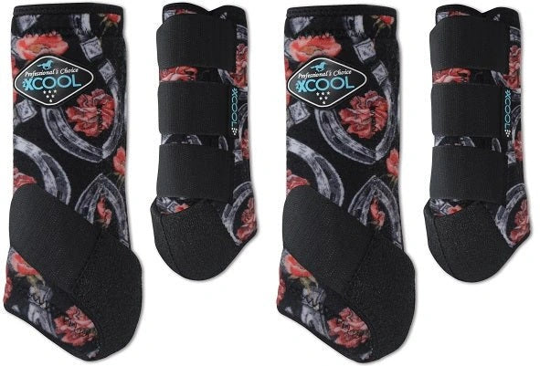 Professional's Choice Sports Medicine 2XCOOL Pattern Horse Equine Boots 4 - Pack - Hooves and Paws
