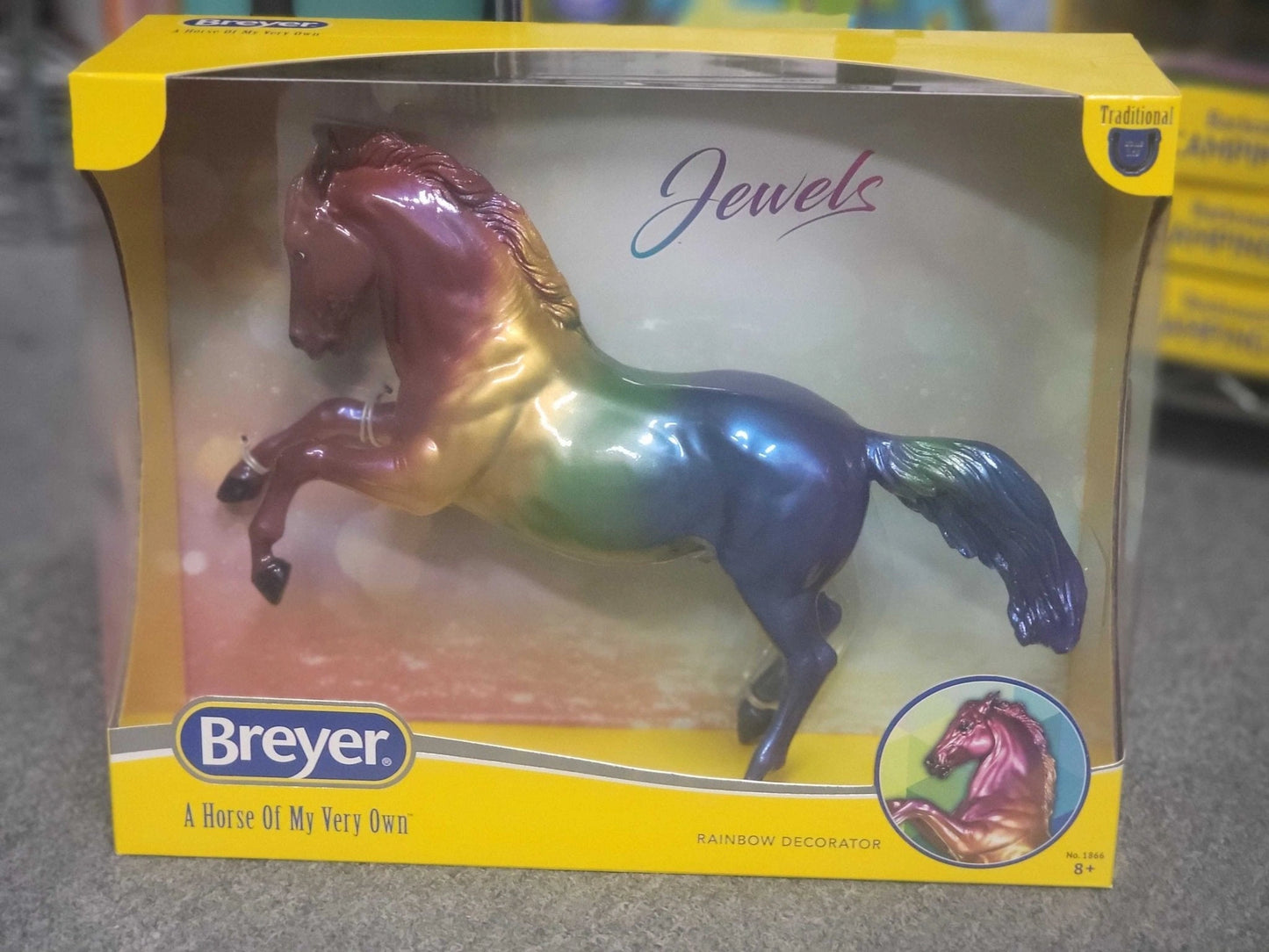 Breyer Horses 2022 Traditional Series Jewels | Fall 2022 Rainbow Decorator 1866 - Hooves and Paws