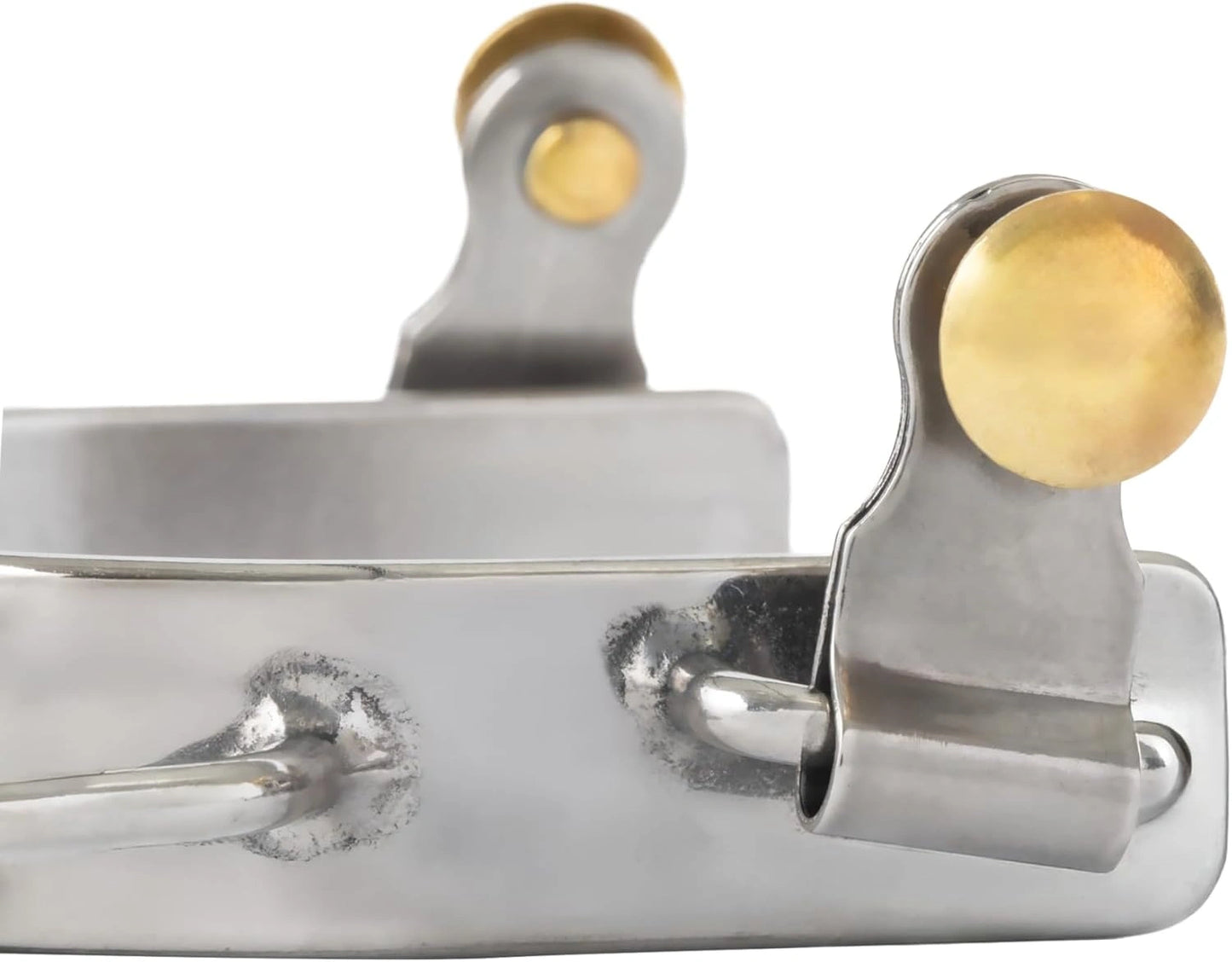 Weaver Leather Women's Silver Barrel Horse Spurs - Nickel Plated Steel - 3/4" Band - Ladies' Size