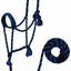 Weaver Leather Bamboo Ecoluxe Horse Equine Braided Rope Halter with 8' Lead - Hooves and Paws